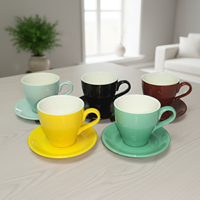Meilleure Vente 3459606-320A Tasse à Espresso en Porcelaine Style Nordique Durable, Compatible Micro-ondes et Lave-vaisselle, 320ml pour Café/Thé et Thé de l'Après-midi