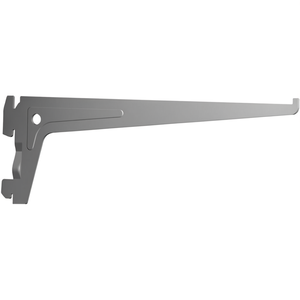 Stainless Steel White 250mm <b>Shelf</b> Connector for 60kg Load with 2 <b>Hooks</b>-ELEMENT SYSTEM-VPE 10 - Product Image 3