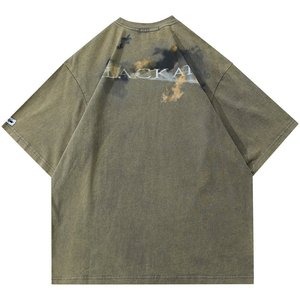 T-shirt tendance personnalisé à col rond et manches courtes pour hommes en bambou avec nœud en maille en soie glacée T-shirts pour hommes - Product Image 4