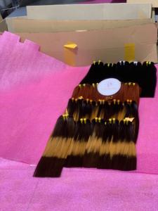 หนังกําพร้าบริสุทธิ์เกรด 12a จัดชิดผมเวียดนามแบบดึงคู่สุด ๆ เกลียวผมมนุษย์ 100 ตัว - Product Image 5