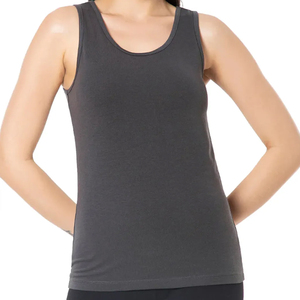 เสื้อกล้ามผ้าฝ้ายแขนกุดระบายอากาศสไตล์ครอปสำหรับผู้หญิงชุดออกกำลังกายแฟชั่นออกแบบโลโก้ได้ตามต้องการ - Product Image 1