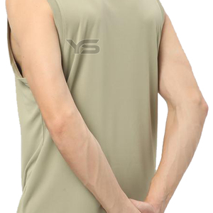 Solid Color Custom Logo Breathable Cotton Tank Top Wholesale Seamed Tank Top <b>for</b> <b>Men</b> Gym Workout <b>Singlet</b> - Product Image 5