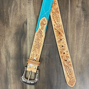 Wholesale 2025 <b>Men</b> & Women Premium <b>Boot</b> Stitch Hand Tooled Suede Leather Belt Adjustable Alloy Buckle 100% Genuine Leather Belts - Product Image 5