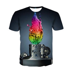 Camisetas de poliéster/algodón de alta calidad para hombre, logotipo personalizado impreso, sublimación lisa, camiseta en blanco personalizada Unisex - Product Image 2