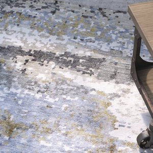 Alfombra de lana de seda abstracta contemporánea hecha a mano moderna de alta calidad alfombra borrada diseño Vintage conjuntos de alfombras - Product Image 2