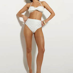 Vente chaude nouveau Bikini 2 pièces ensemble taux de vente entier tissu extensible doux coupe confortable idéal pour la natation en plein air - Product Image 3