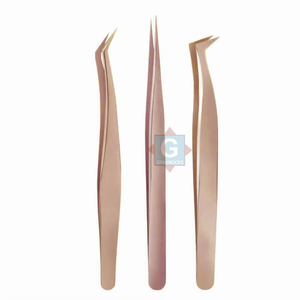 High Quality Premium Stainless Steel Handheld Eyelash Extension Tweezers Set with 3 Months Warranty and Custom Colors - Product Image 3