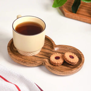 Plato para servir de madera de Acacia seguro para alimentos hecho a mano, cuenco con acabado Natural pulido, forma clásica de ocho cacahuetes, fiestas para servir aperitivos - Product Image 2