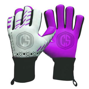 Gants de gardien de but à coupe négative avec paume en latex orange, dos de la main en silicone 3D injecté et support de poignet en néoprène compressif - Product Image 4