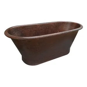 OEM Product Handcrafted Copper Double Slipper Bathtubs Manufacturer Wholesaler Factory Direct Sale - Product Image 1