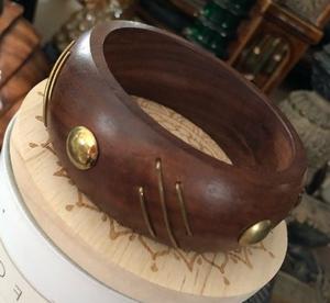 Classic Ethnic Wooden Waterproof Bangles Handmade Jewelry Set Traditional Women Fashion Bracelet for Boutique Display Business - Product Image 4