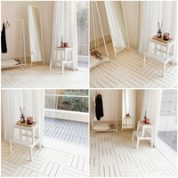 Revêtement de sol autoportant en PVC de qualité supérieure, moderne, carré, à emboîtement double, étanche, pour sous-sol, jardin, salle de sport, entrepôt, salle de bain