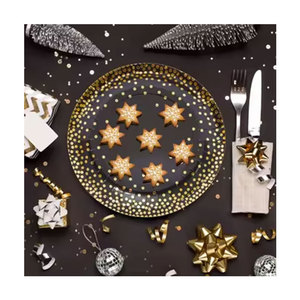 Vente chaude 7 pouces personnalisé imprimé assiette en papier jetable de haute qualité Style moderne pour les décorations de vaisselle de fête d'anniversaire - Product Image 1