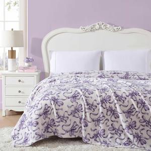 Super Soft Lightweight <b>Waterproof</b> Hypoallergenic Eco-Friendly Embroidered Fleece Throw <b>Blanket</b> for Adults Winter Couch/Sofa Bed - Product Image 2