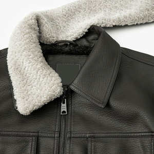 แจ็กเก็ตหนังของผู้ชายเสื้อแจ็คเก็ตหนังรุ่นเฮฟวีเวตสไตล์คลาสสิกสำหรับผู้ชายแจ็กเก็ตหนังสำหรับผู้ชายที่มีความต้องการมากที่สุดกันน้ำขนาดปกติ - Product Image 6