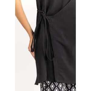 <b>Black</b> Woven <b>Wrap</b> Shirt 231-217-047 - Product Image 2