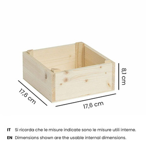 <b>Wooden</b> <b>crates</b> 17.6X17.6X8.1 CM - Product Image 3