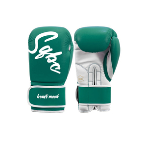 Guantes de boxeo de cuero mate azul Logotipo personalizado Diseño de alta calidad Guantes de boxeo sin dedos transpirables - Product Image 3