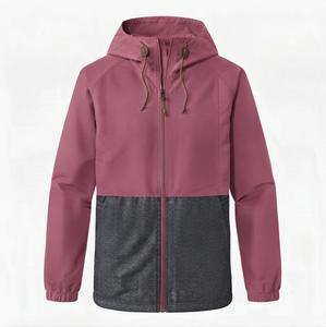 Veste personnalisée avec logo brodé, unisexe, coupe-vent, softshell, col à capuche, fermeture éclair intégrale, légère et respirante - Product Image 1