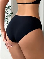 Damen Sexy Einfarbige Anpassbare Farbige Bestickte Hüftslips - Komfortable Nahtlose Antibakterielle Unterwäsche