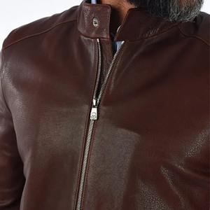 Chaqueta de moto de cuero de oveja estilo High Street para hombre personalizable en tela de lona de invierno acolchada negra - Product Image 3