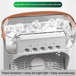 Ventilatore 3 in 1 con Luce Notturna LED, Condizionatore d'Aria, Raffreddatore per Auto, Nebulizzatore Silenzioso, Alimentazione USB, Materiale Plastico - Product Image 3