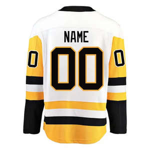 Ensemble de maillots de hockey sur glace pour adultes de haute qualité, personnalisés, avec un design gratuit, respirants, OEM, 100% polyester, vente en gros - Product Image 3