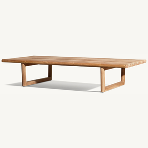 Mesa de madera de teca con tamaño personalizado, forma rectangular, para uso en exteriores, resistente a la putrefacción, con un estilo moderno y sencillo. - Product Image 3