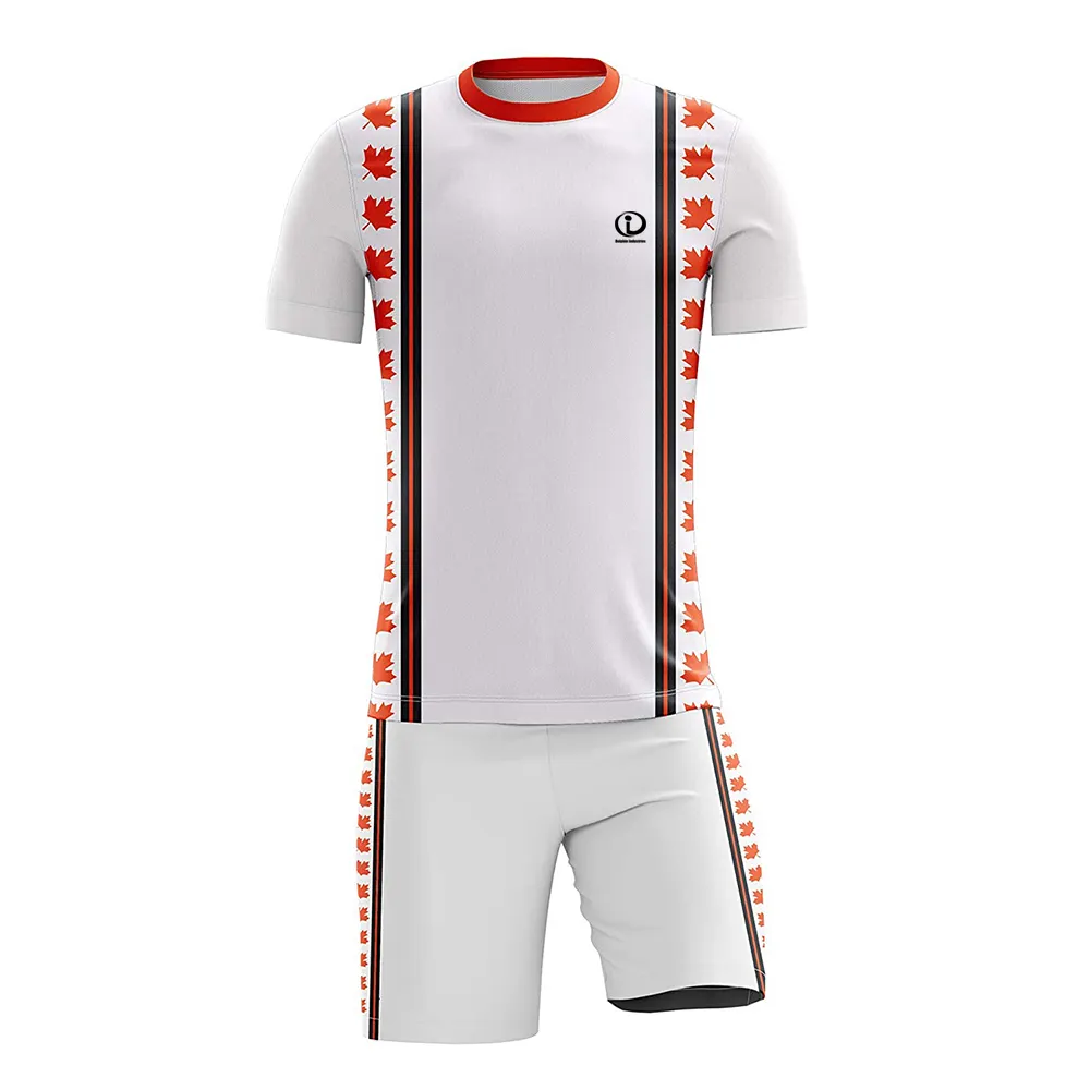 अद्वितीय डिजाइन फुटबॉल पहनने फुटबॉल वर्दी सेट बहु-रंग पॉलिएस्टर वयस्कों खेल पहनने के लिए बनाया Sublimated किट