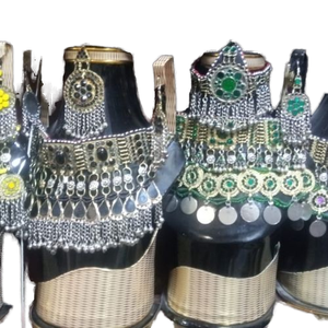 Juegos de Joyería Vintage Afgana Kuchi de Última Moda al por Mayor, Nuevo Diseño de Collar y Aretes Hechos a Mano con Aleación como Material Principal - Product Image 1