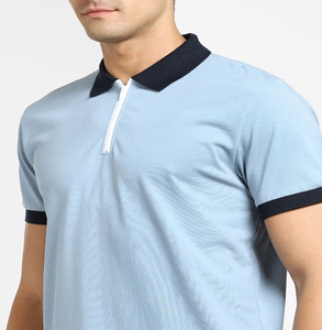 Polo 100% coton de style décontracté de qualité supérieure respirant à séchage rapide pour hommes T-shirt polo à manches courtes coupe ajustée - Product Image 5