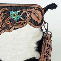 Sac à main bandoulière pour femme en cuir de vachette personnalisé avec sangle amovible sculptée à la main Hidayat International Modèle 00205B