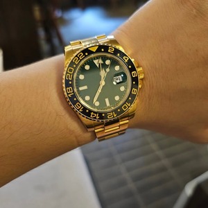 Reloj Mecánico de Lujo para Hombre en Oro Amarillo de 41 mm con Cristal de Zafiro, Esfera Analógica Luminosa, Cierre Plegable, Resistente al Agua 30 bar, ETA - Product Image 1