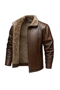 Chaqueta de Cuero para Hombre, Impermeable, Cortavientos, Transpirable, Estilo Urbano, para Uso Diario, Diseño de Larga Duración - Product Image 5