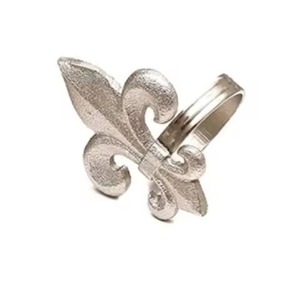 Anneaux de serviette pour la décoration de table, forme de feuille et ronde, couleur or laiton, anneaux de serviette pour hôtels de luxe - Product Image 2