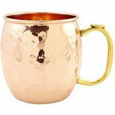 Moscow Mule Copper Hammered <b>Tin</b> Cups and for <b>Mugs</b> with Gold Handle Russian Standard Ceramic <b>Mug</b> with Unique Design - Product Image 2