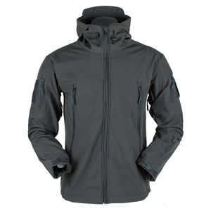 High Quality Men's <b>Waterproof</b> <b>Warm</b> <b>Jacket</b> Custom Logo Softshell Windbreaker Canvas Casual Rain Softshell <b>Jackets</b> OEM Design - Product Image 4
