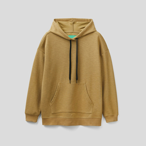 OEM/ODM Sweats à capuche surdimensionnés décontractés et streetwear pour femmes, pull léger avec impression de logo personnalisé, toutes les couleurs disponibles - Product Image 5
