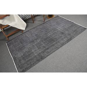Alfombra turca Vintage moderna de 3,9 'X 6,9 ', Alfombra de lana de tejido plano gris, patrón de retazos, respaldo de látex para decoraciones de sala de estar - Product Image 2