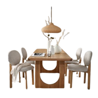 Anpassbares Design Modernes Massivholz Luxus-Esszimmer-Set für Hotels und Restaurants Direkt vom Hersteller in Foshan