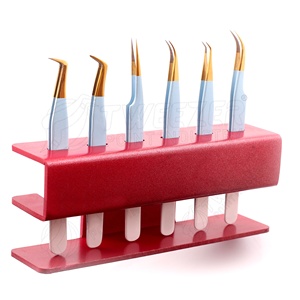Étui magnétique 3 pièces pour pinces à cils, deux tons, pointe en fibre, finition sablée, antidérapant, avec logo personnalisé - Product Image 6
