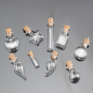 Botellas de Vidrio Pequeñas al por Mayor con Tapón de Corcho y Estrellas Doradas, Botellas de Deseos para Manualidades - Product Image 2