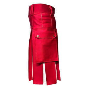 Kilt écossais rouge pour homme, plissé blanc, style moderne des Highlands, collection 2026 - Product Image 3