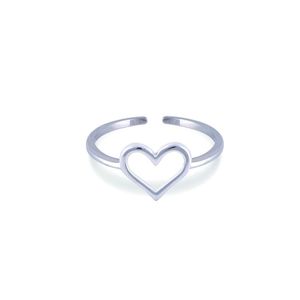 Anello Minimalista Classico in Argento Sterling con Cuore e Intarsio in Rame, Fedi Nuziali con Elegante Motivo Circolare, Regalo per Ogni Occasione - Product Image 1