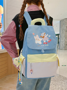 Nueva mochila a cuadros de estilo japonés para niñas, mochila escolar ligera para estudiantes de secundaria, color caramelo, fresco - Product Image 3