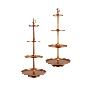 Top Selling Four-Tier Round <b>Cake</b> Display Stand Chic Presentation Pedestal for Desserts OEM Customized at Low Price - Product Image 5