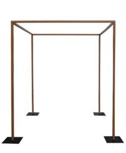 Arc de fond ouvert de couleurs personnalisées, support de fond de fête de mariage pour événements de fête et événements de mariage/arc de mariage en métal doré - Product Image 5