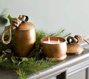 Harmony Cow Bell bougie Vintage fait à la main Cloche à bétail rustique - Product Image 1