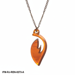 Trendy Resin <b>Necklace</b> Gold Abstract Pendant Handmade Modern Jewelry Aesthetic Gift for Women - Product Image 2