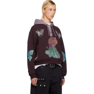Sudadera con Capucha Personalizable de Algodón 100% Grueso para Invierno, con Pedrería, para Mujer - Product Image 3